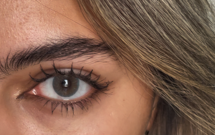 Lush Gray on dark eyes